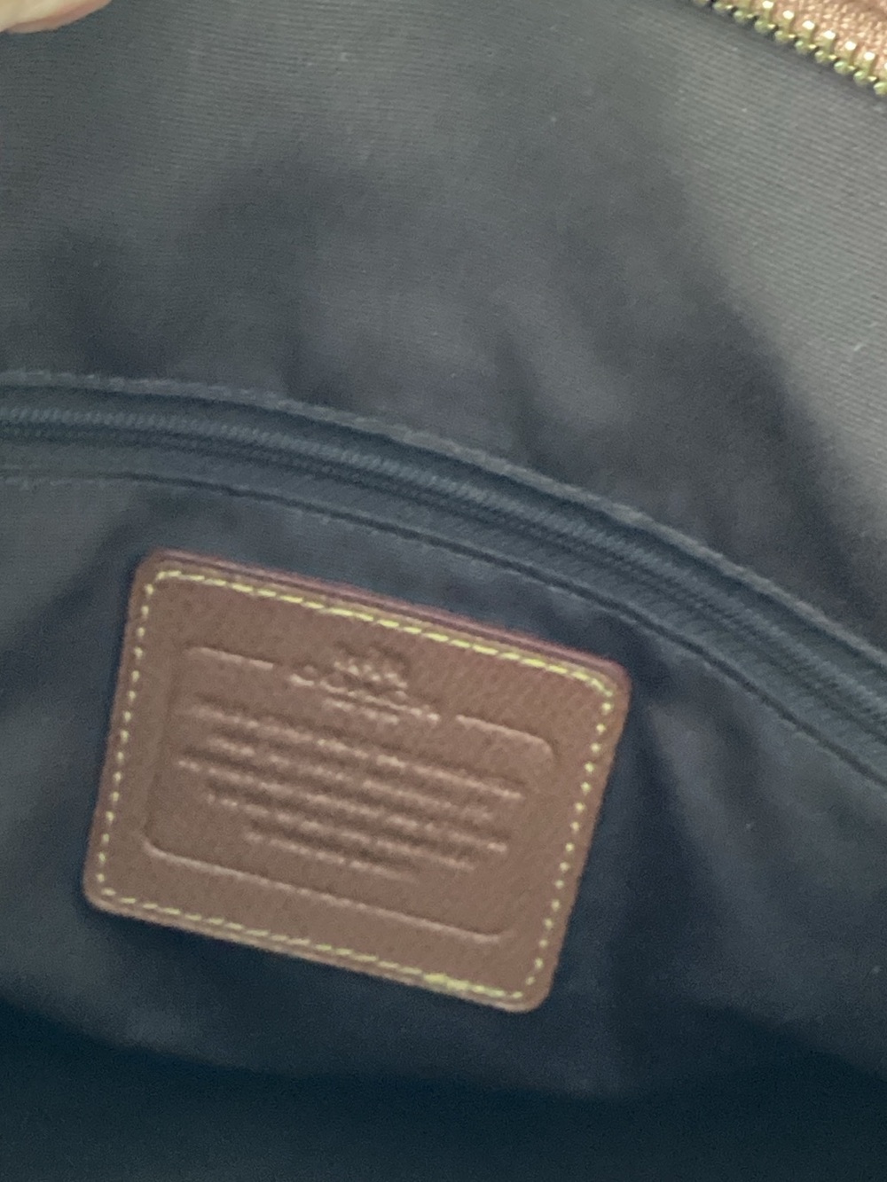 Coach Peyton Signature Logo Canvas Pocket Tote in Khaki/Saddle - Picture 10 of 16